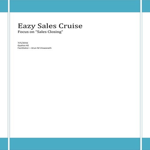 Eazy sales cruise