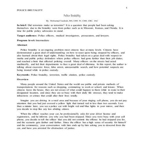 Police Brutality