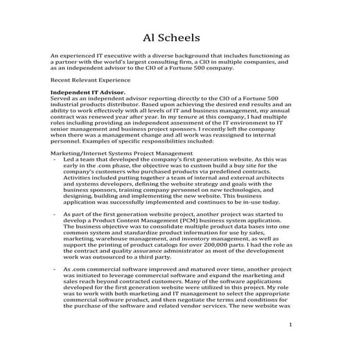 Alan scheels experience (1)