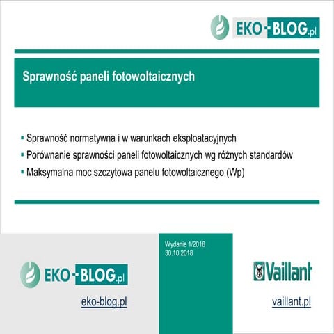 Sprawność paneli fotowoltaicznych