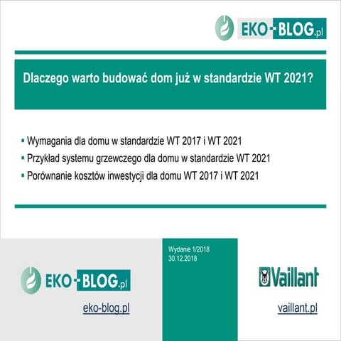 Dlaczego warto budować dom w standardzie WT 2021