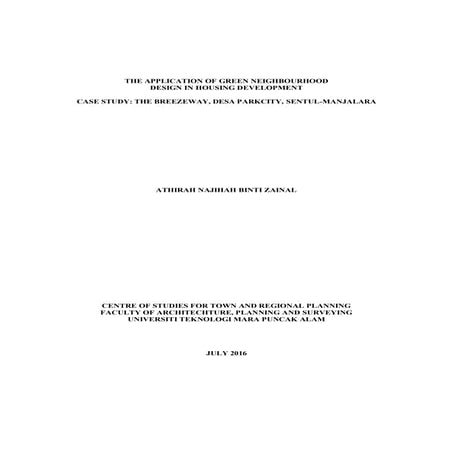 GREEN NEIGHBOURHOOD DESIGN