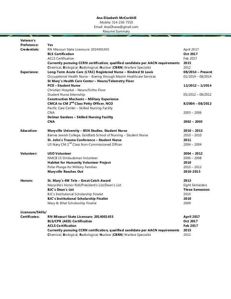 2015 rn resume summary and full resume cover letter mccombs