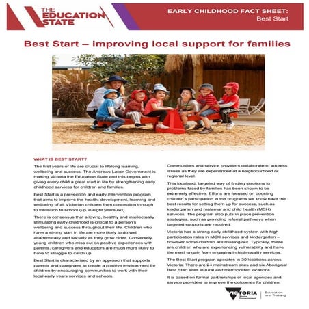 Best Start Fact sheet