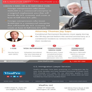 EB5 Investment based Green Card - Tips from expert immigration lawyer. 
