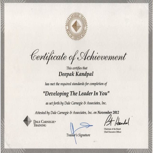 Dale Carnegie-Developing The Leader In You