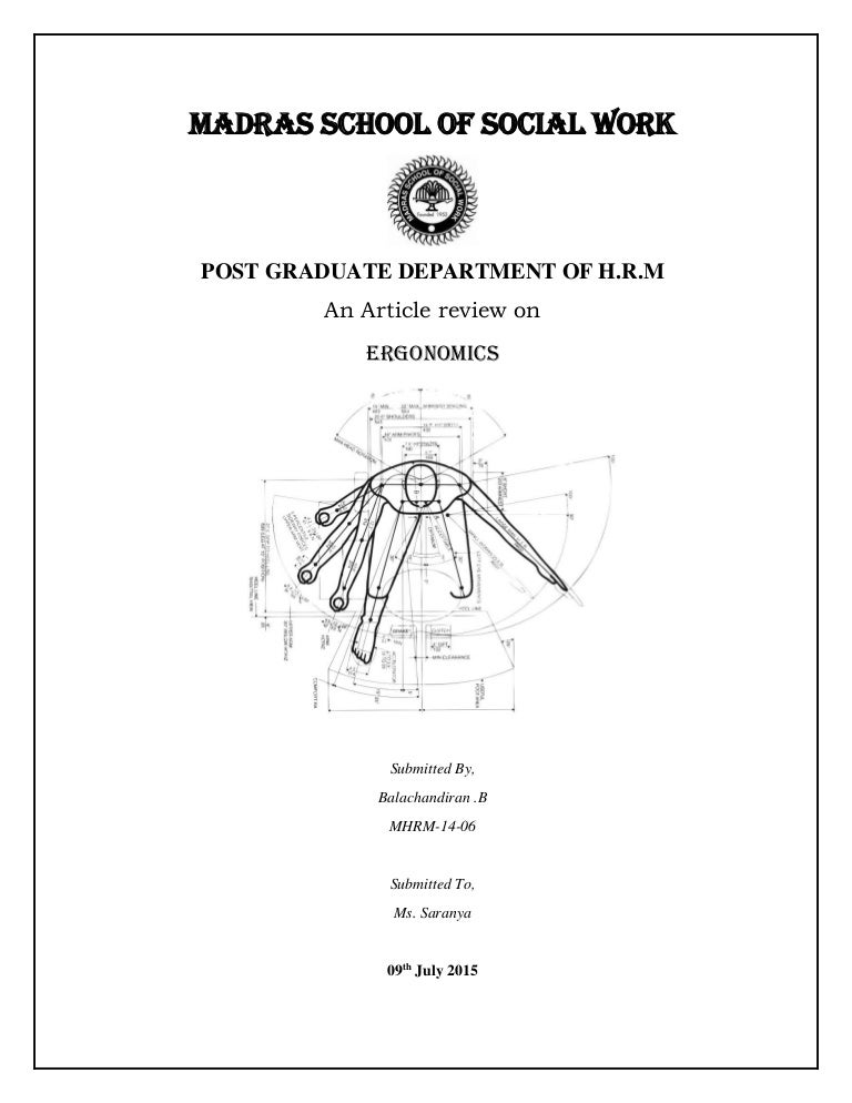 ERGONOMICS Assignment Final
