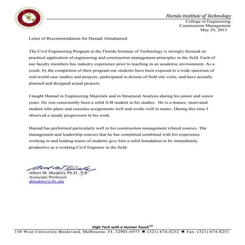 Almahamed Hamad Recommendation General 201505 Pdf