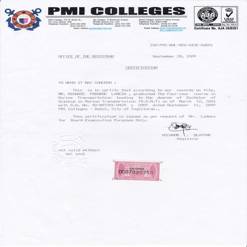 PMI CERTIFICATE | PDF