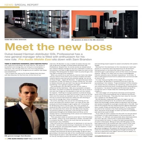 ProAudio ME - GSL Article - Sam Brandon, GM | PDF