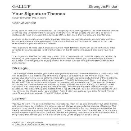 THEMES REPORT GallupReport