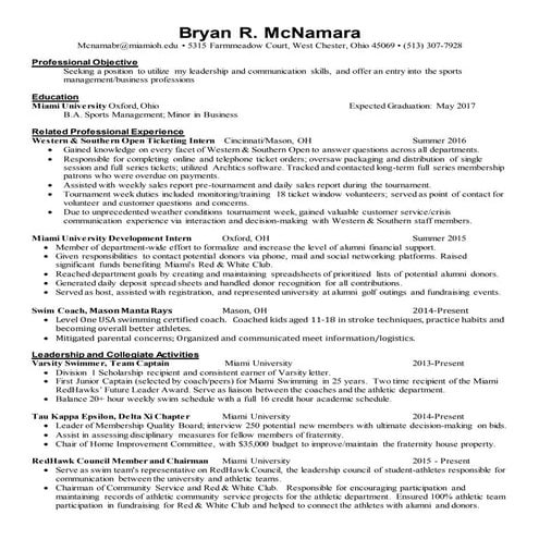 Bryan McNamara Resume | DOCX