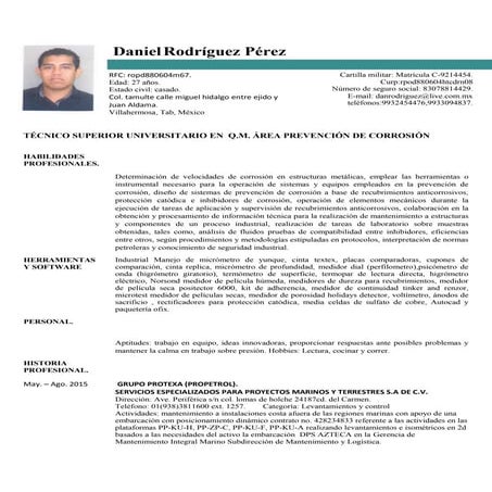 Daniel R.P CV AGOSTO | PDF