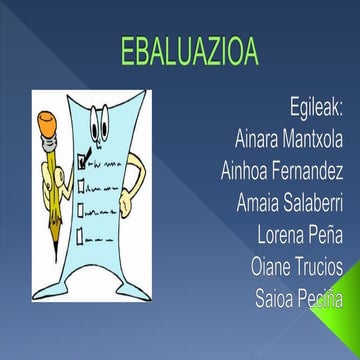 Ebaluazioa