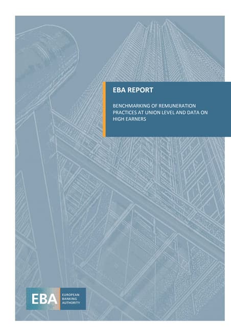 EBA report - Bankers 2013