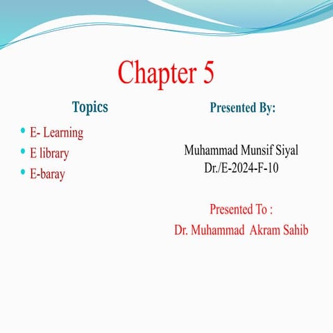 E- barary And E learning | E- library education