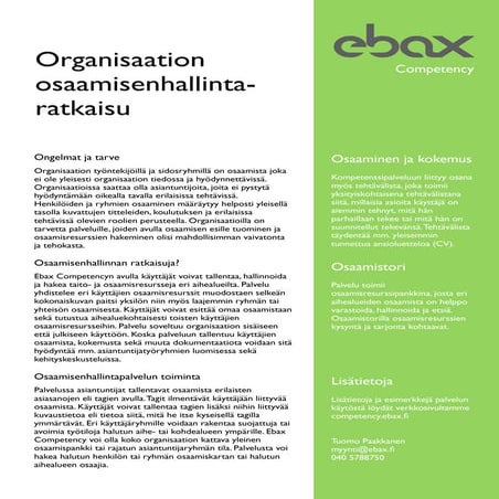 Ebax competency