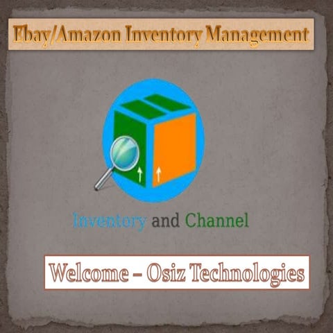 Ebay/Amazon inventory Management Software