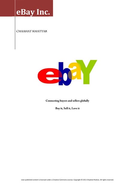 eBay inc. Case Study 