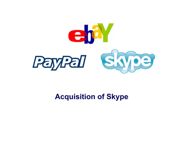 E Bay Skype Acquisition