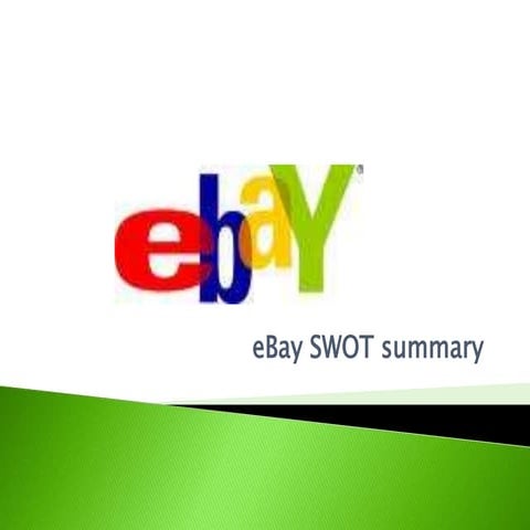 Ebay swot summary | PPTX