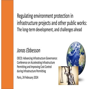 Session 1: Jonas Ebbesson - Environment protection in infrastructure projects