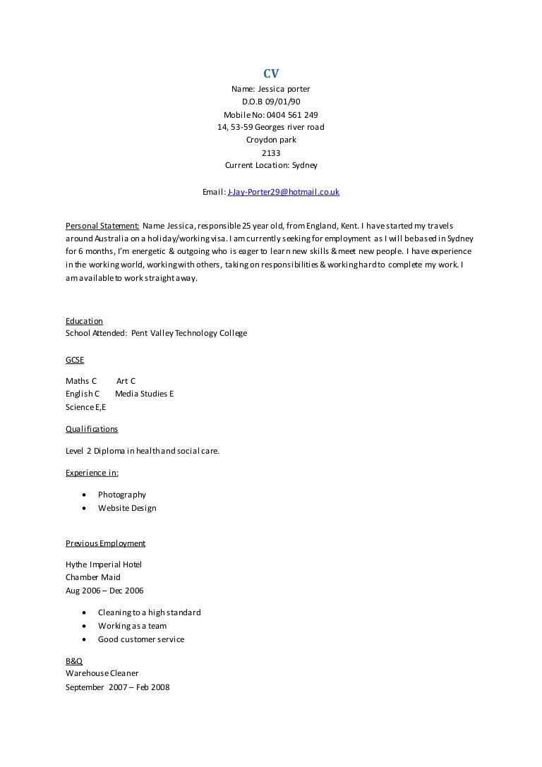 Health And Social Care Cv Order Of Experience In Resume