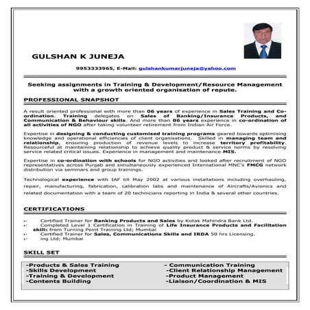 Prakash Rao Corporate Trainer Profile 5 | PDF