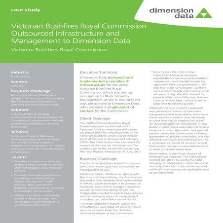 Victorian Bushfires Royal Commission Case Study