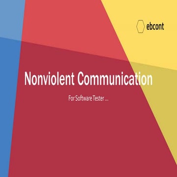 Ebcont proconsult Nonviolent Communication for Software Tester