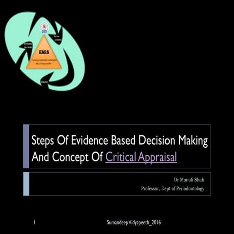 Ebdm n concept of critical appraisal