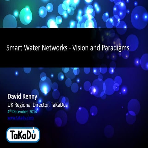 TaKaDu presentation - CIWEM Smart Water Networks Seminar - 4 Dec 2014 - public