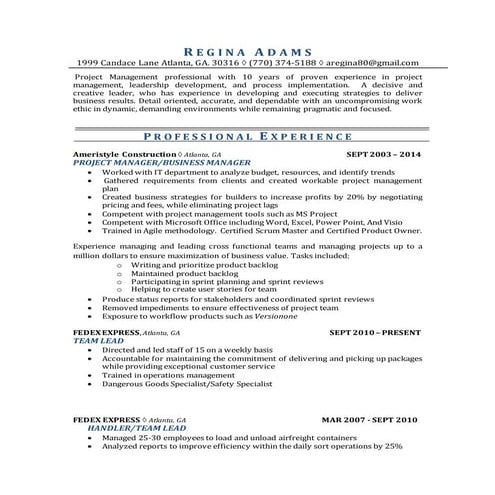 Regina_Resume project management 1