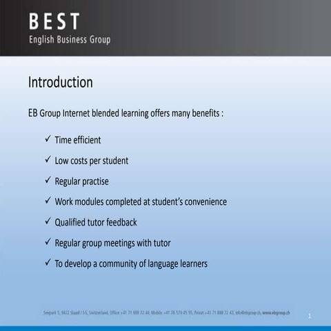 English Business Group - Blended Learning