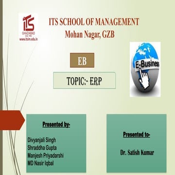 E-Business Enterprise Resource Planning (ERP)