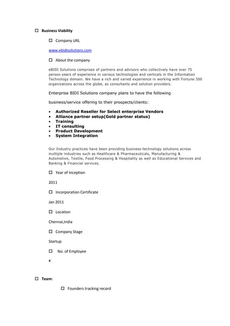 E bidi solutions qualifying questions