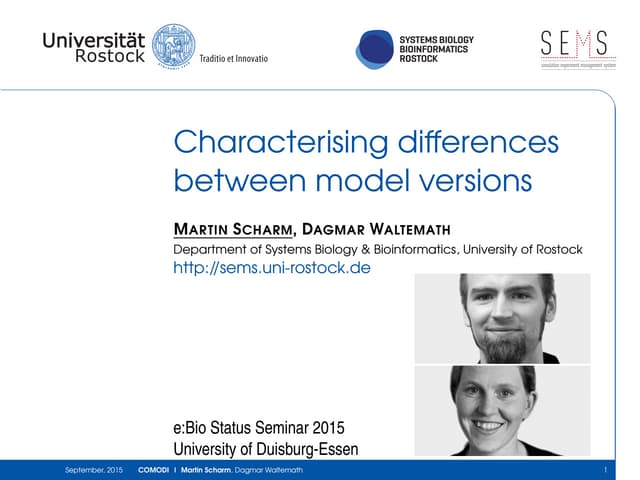 Characterising differences between model versions