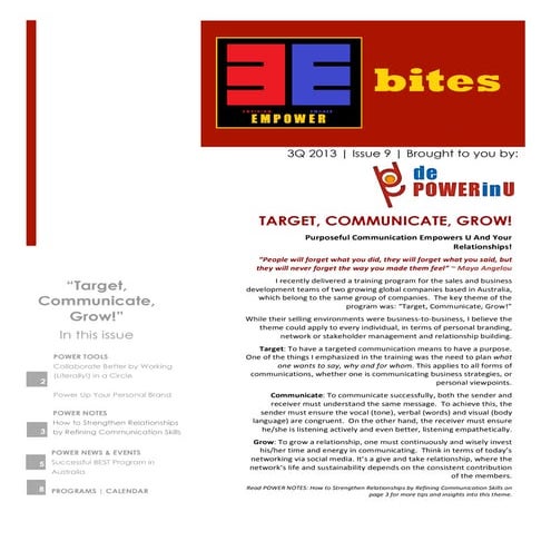 E bites newsletter | Issue9 | 3Q2013