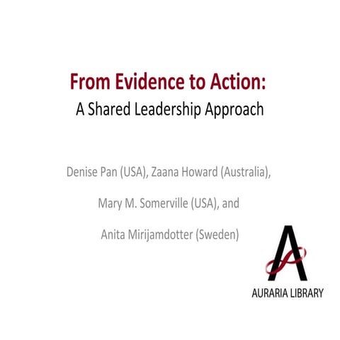 From evidence to action: a shared leadership approach