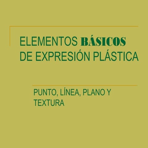 ELEMENTOS BÁSICOS DE LA IMAGEN 