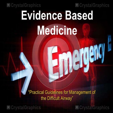 Evidence Based Medicine (Anesthesiology)