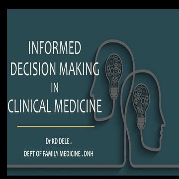 EBM - Evidence Based Medicine by Dr KD DELE