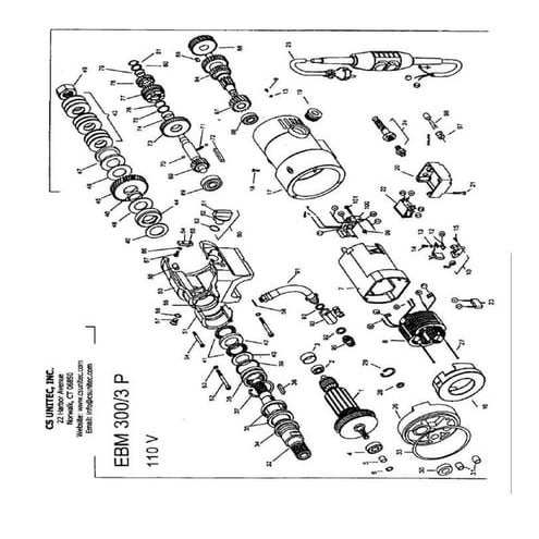 CS Unitec Electric Core Drill Schematics: EBM 300/3P