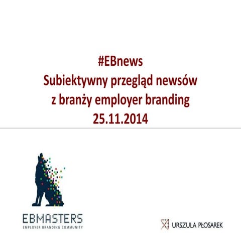 Ula Płosarek - #ebnews - 25.11.2014, Kraków
