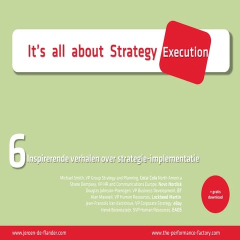 Eboek (Dutch) -- It's All About Strategy Execution