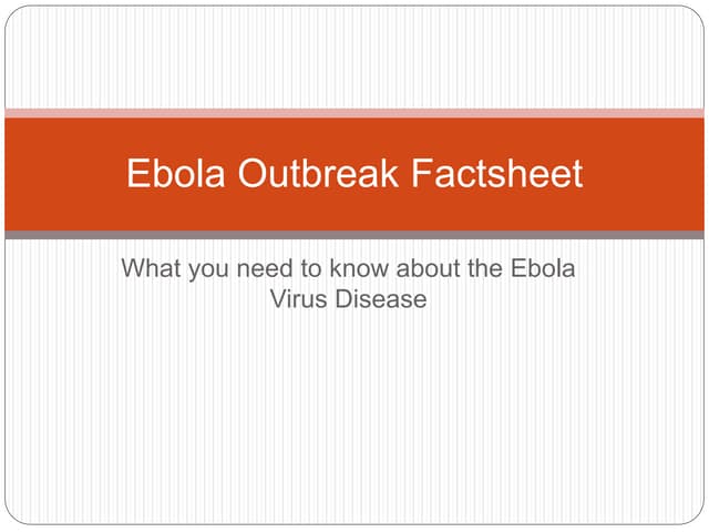 Facts on Ebola Virus Outbreak: Symptoms and Prevention Tips