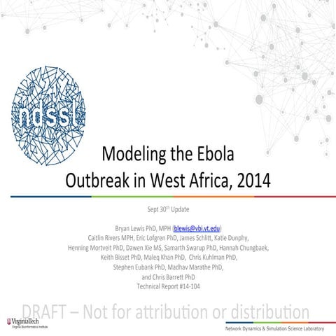 Modeling the Ebola Outbreak in West Africa, September 30th 2014 update