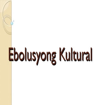 Ebolusyong kultural