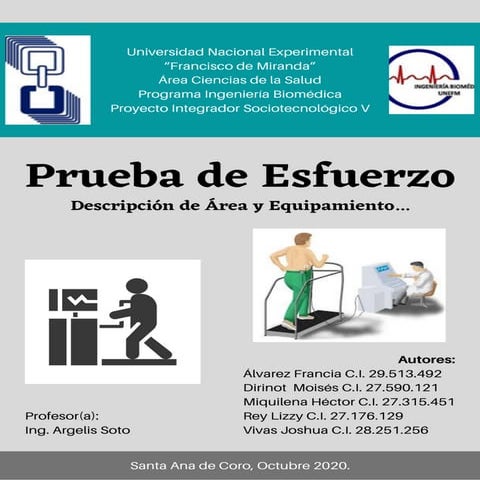 E book. prueba de esfuerzo, descipcion de area y equipamiento