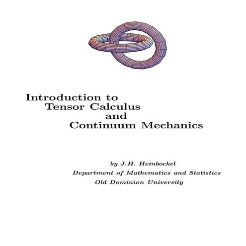 (Ebook pdf) - physics - introduction to tensor calculus and continuum mechanics